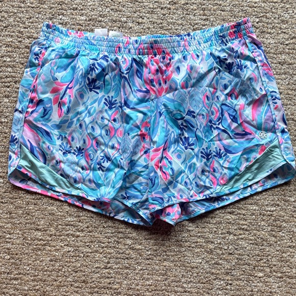 Lilly Pulitzer Pants - Lilly Pulitzer Blue and Pink Athletic Shorts